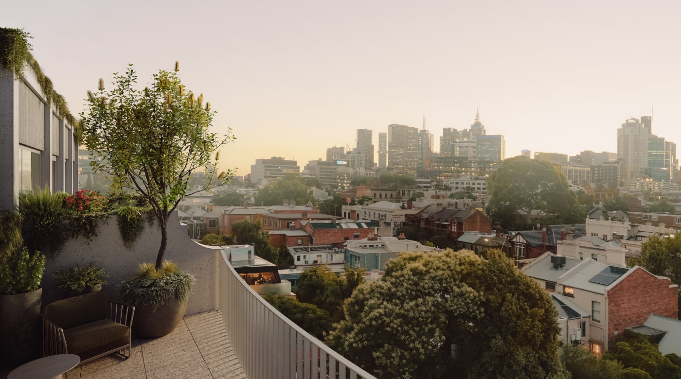 Communal rooftop terrace